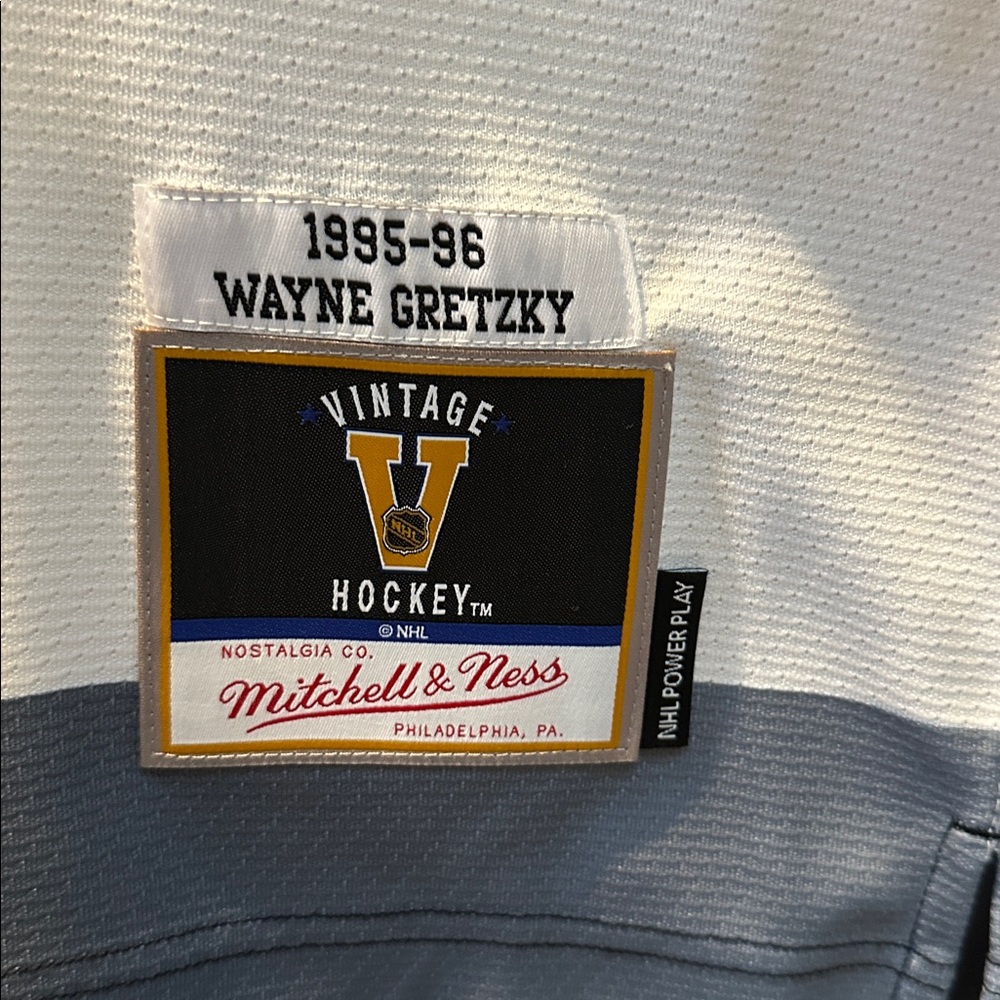 Wayne Gretzky Los Angeles Kings Mitchell & Ness 1995-96 Power Play Jersey -White - Picture 5 of 7